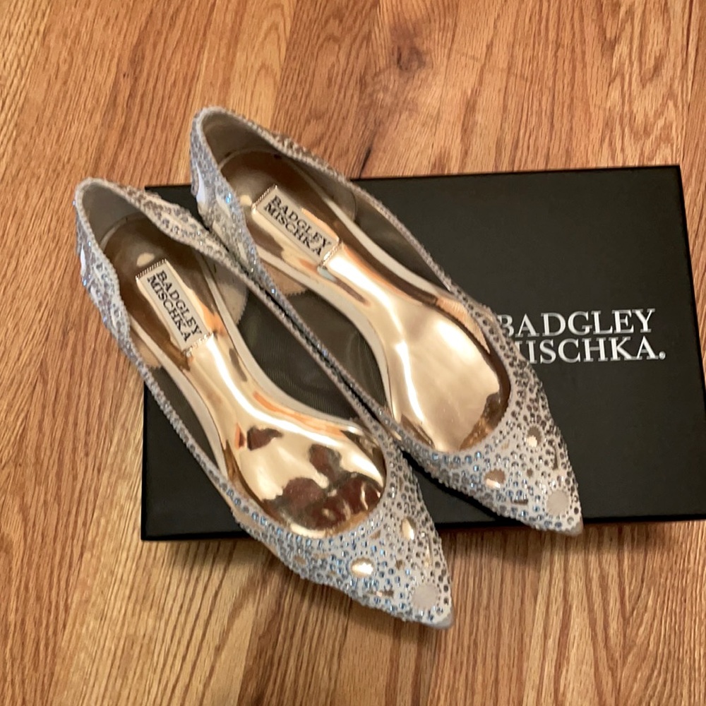 Badgley Mischka Gigi flat bridal shoe - 8